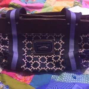 Tommy Hilfiger Rare designer leather & fabric bag